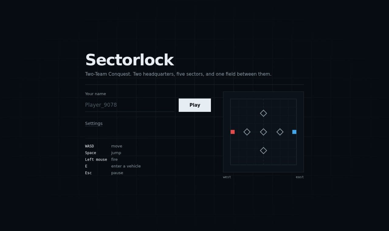 sectorlock 서비스 화면