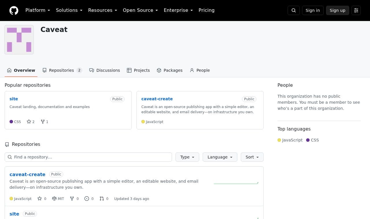 github 서비스 화면
