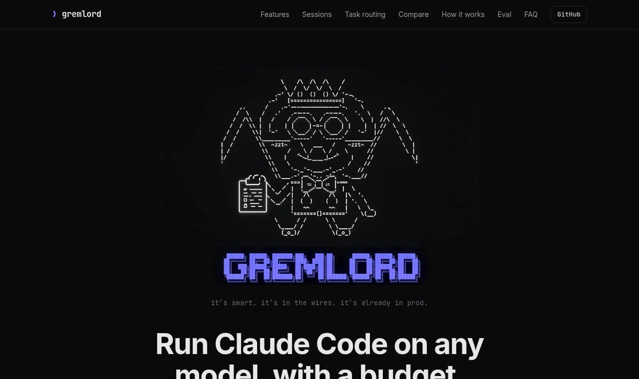 Gremlord 서비스 화면