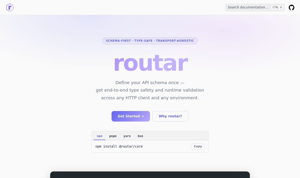 routar 서비스 화면