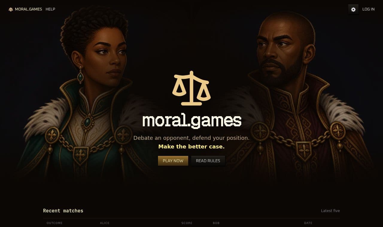 moral.games 서비스 화면