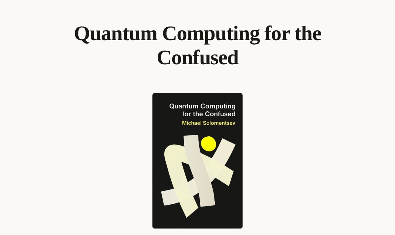 quantumcomputingfortheconfused 서비스 화면
