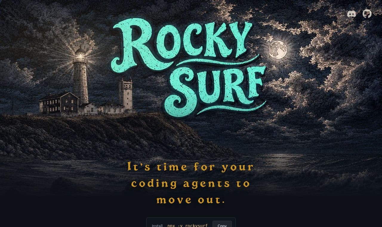 Rocky Surf 서비스 화면