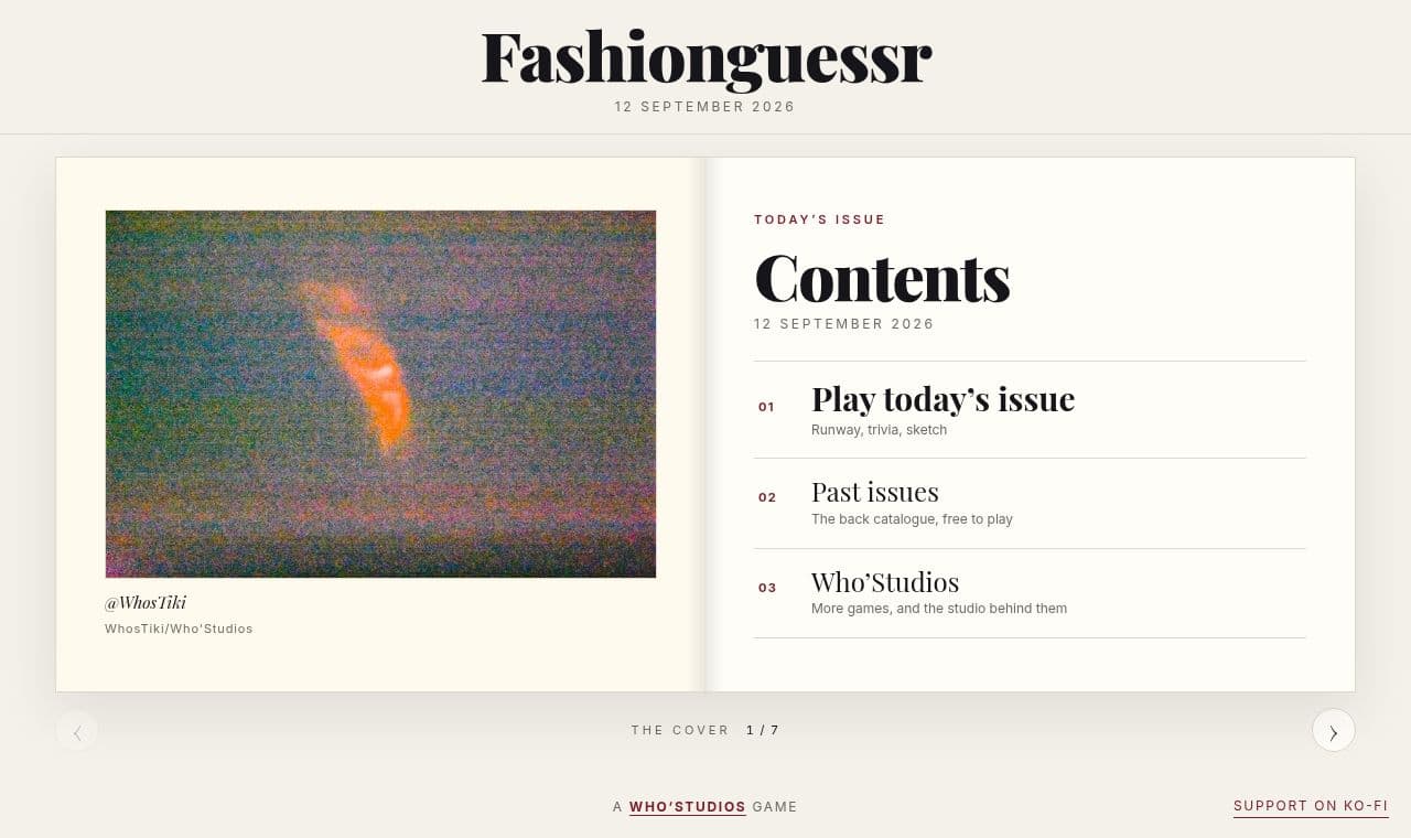 Fashionguessr screenshot