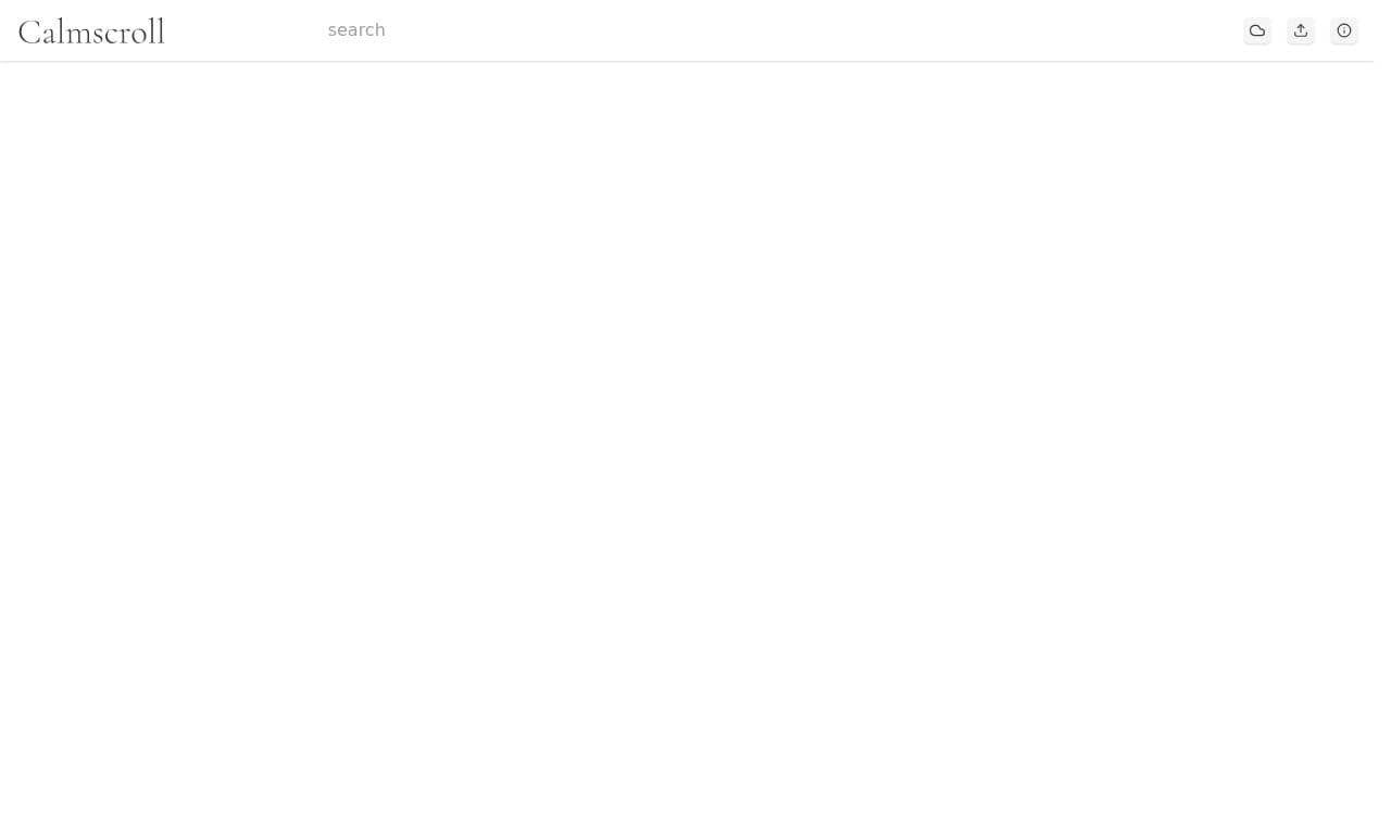 Calmscroll 서비스 화면
