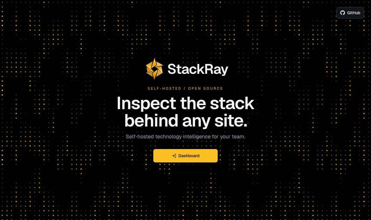 Stackray 서비스 화면