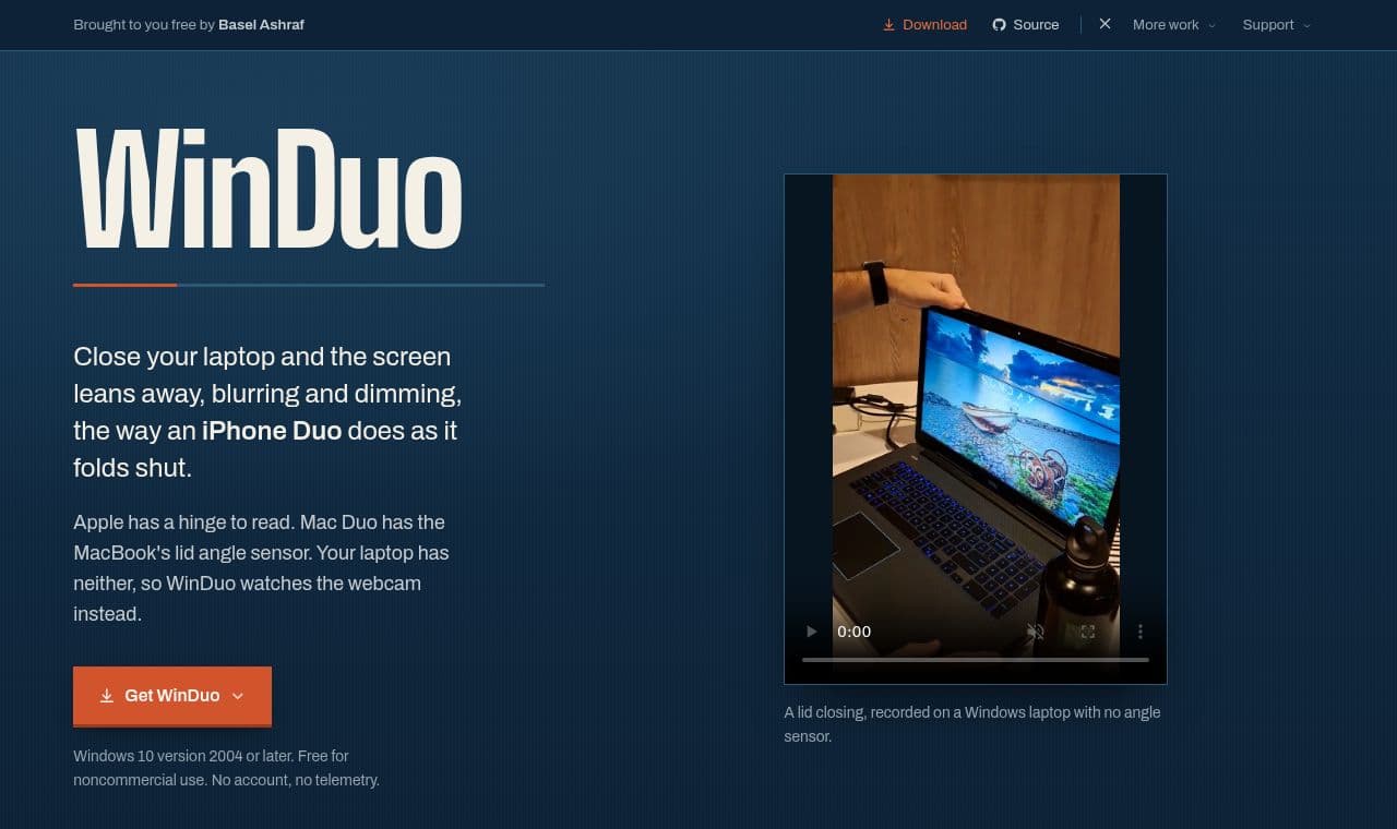 WinDuo 서비스 화면
