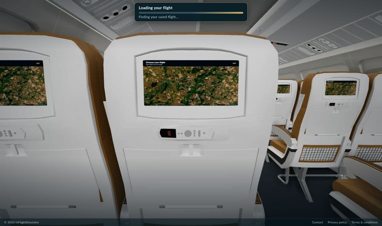 inflightsimulator 서비스 화면