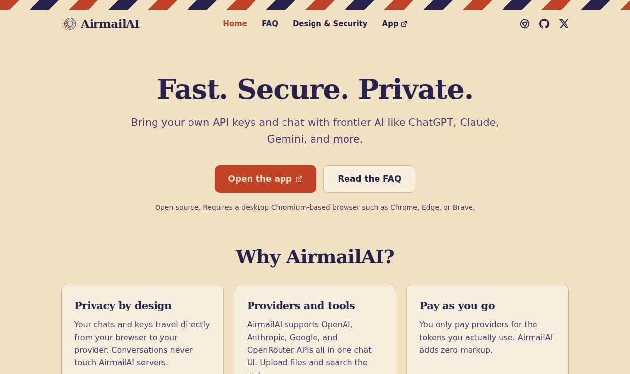 AirmailAI 서비스 화면