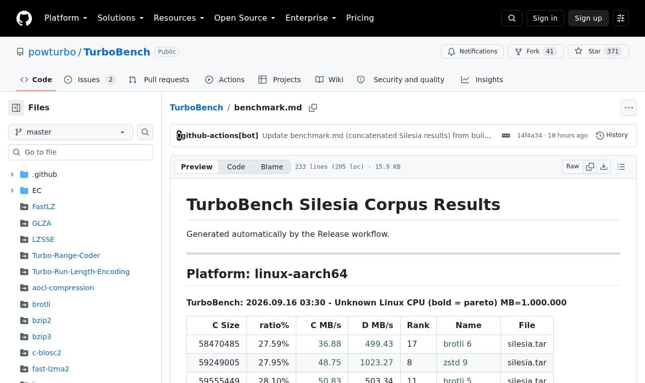 TurboBench 서비스 화면