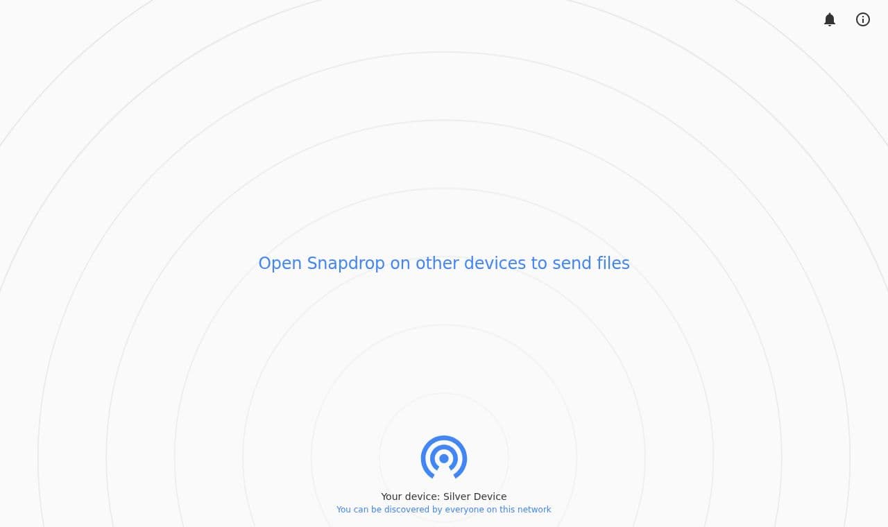 Snapdrop 서비스 화면
