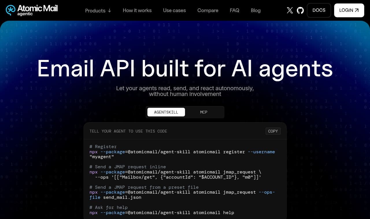 Email API for AI Agents screenshot