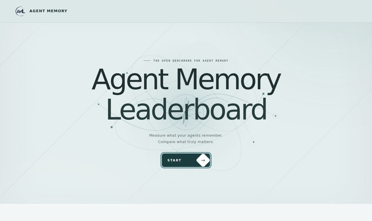 agentmemoryleaderboard 서비스 화면