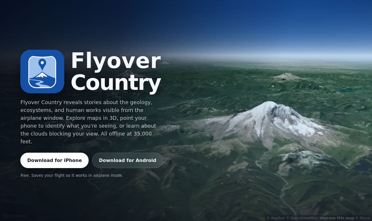 Flyover Country 서비스 화면