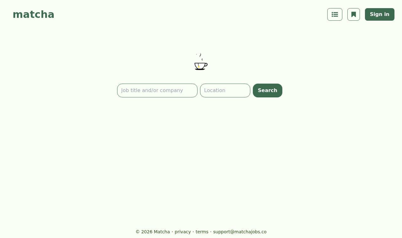 Matcha screenshot
