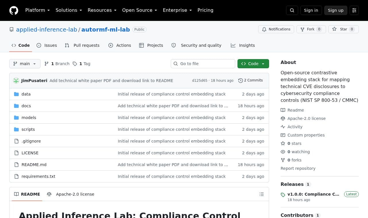 autormf-ml-lab 서비스 화면