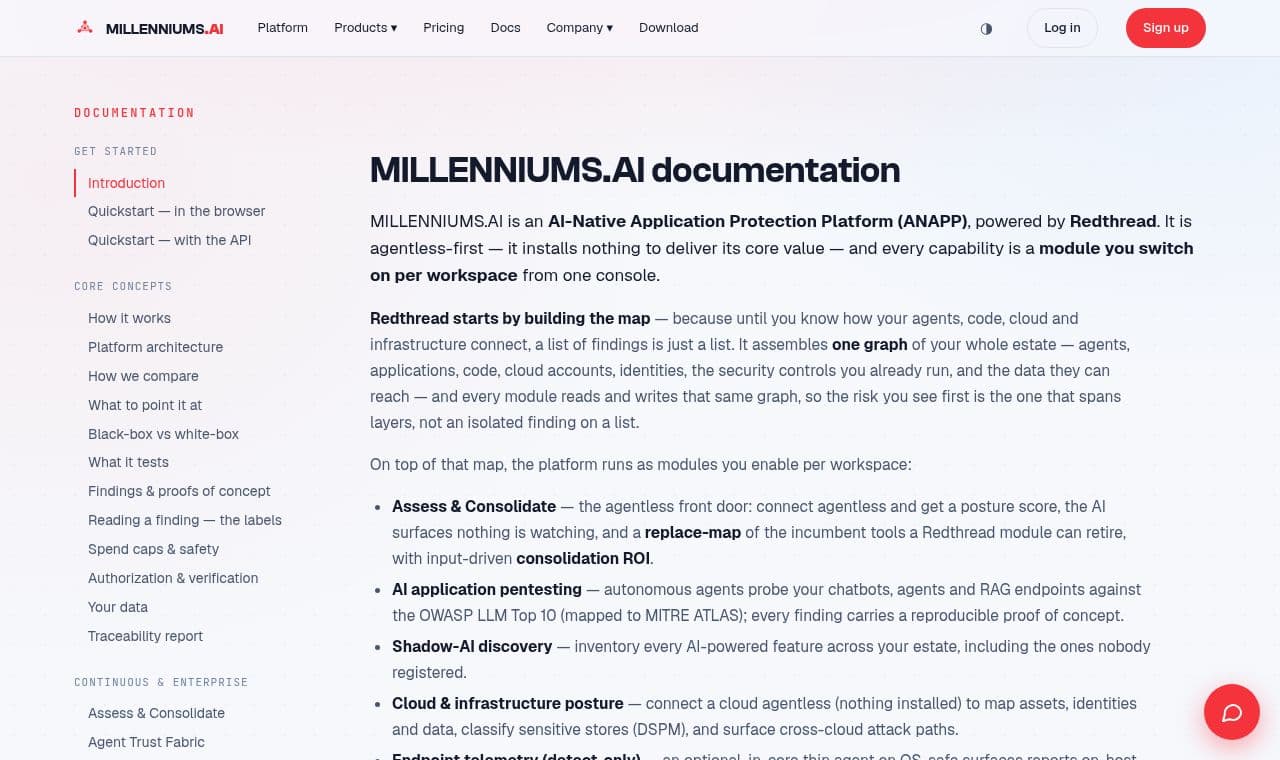 MILLENNIUMS.AI screenshot