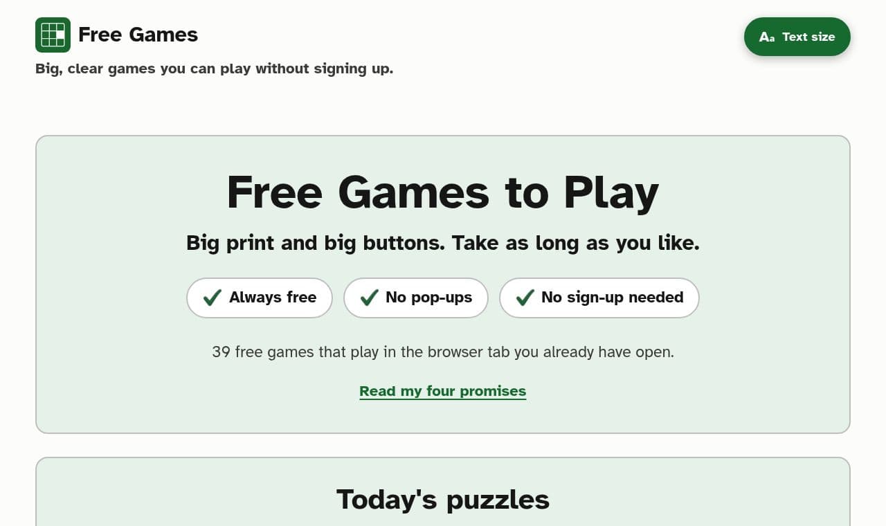 Free Games for Seniors screenshot