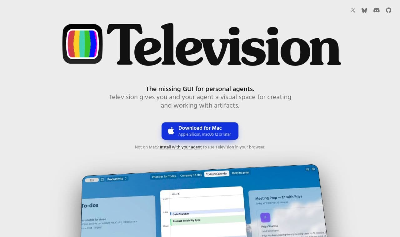 Television 서비스 화면
