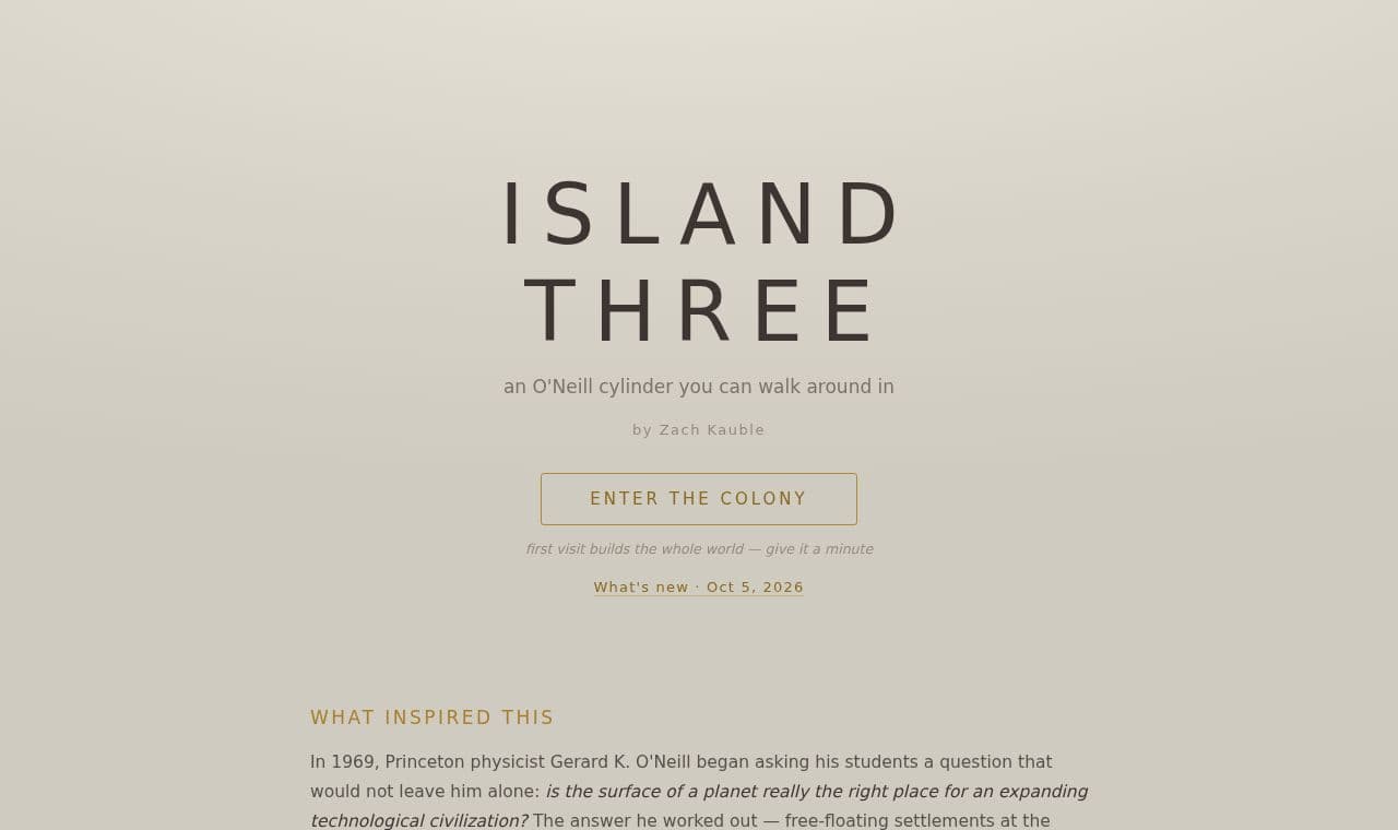 islandthree 서비스 화면