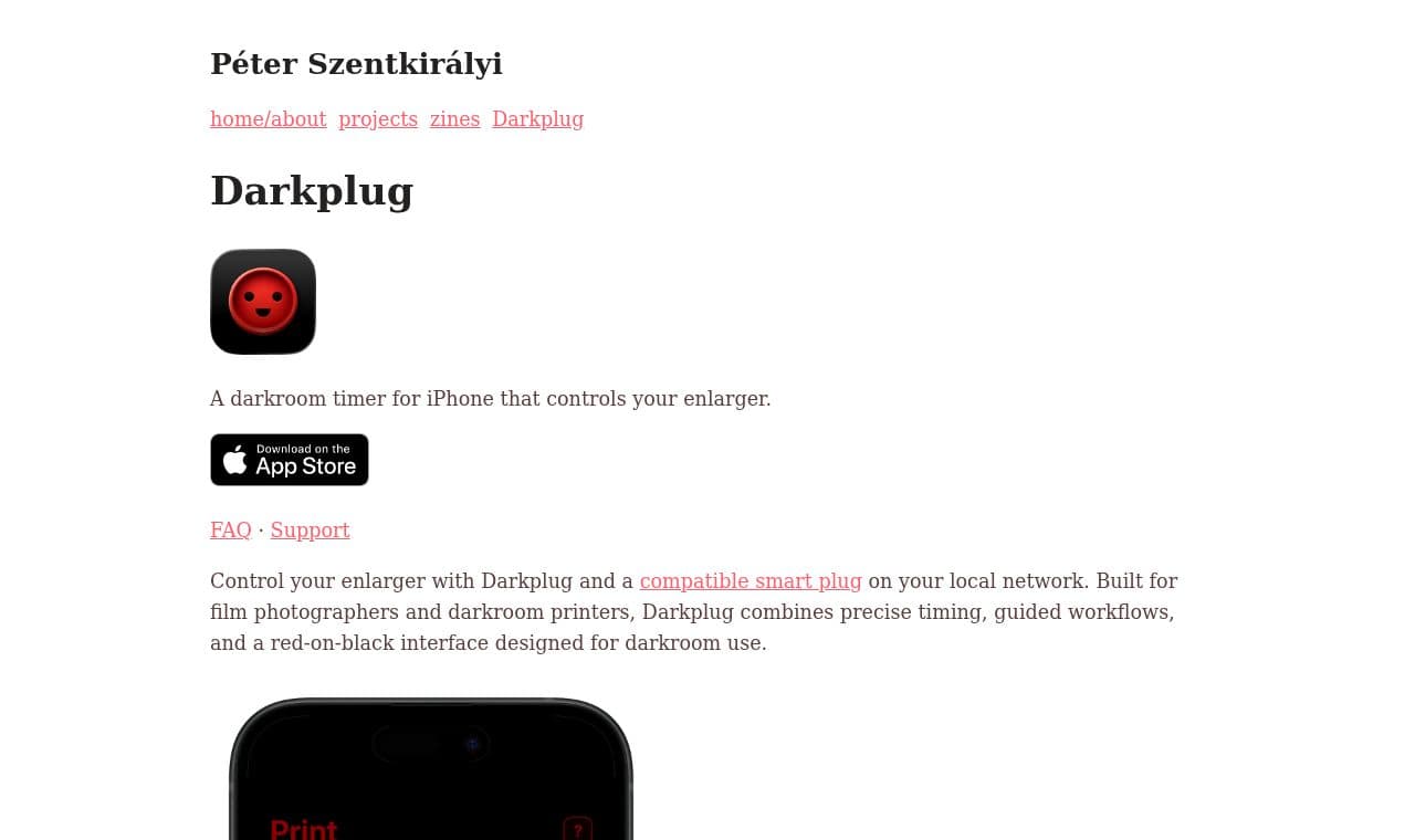 Péter Szentkirályi 서비스 화면