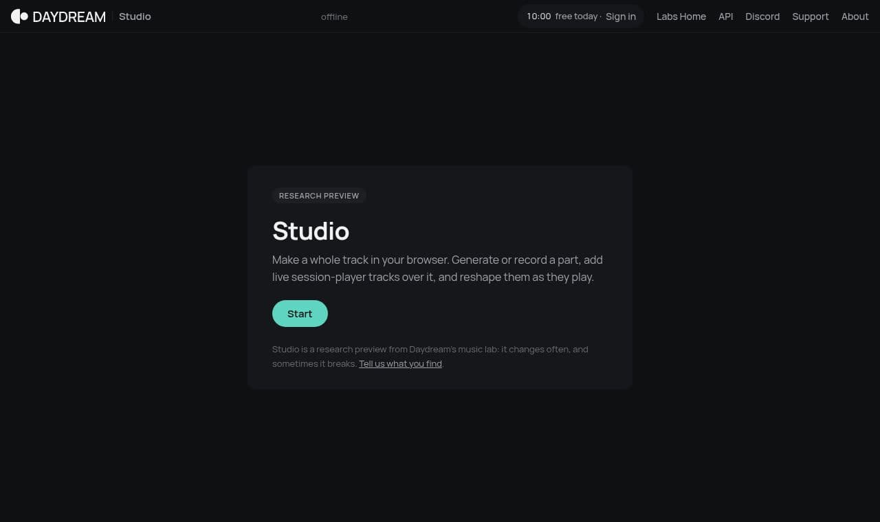 Daydream Labs 서비스 화면