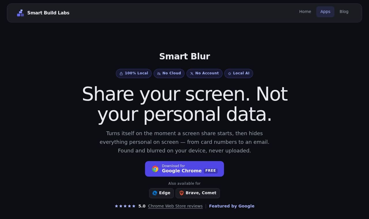 Smart Build Labs 서비스 화면