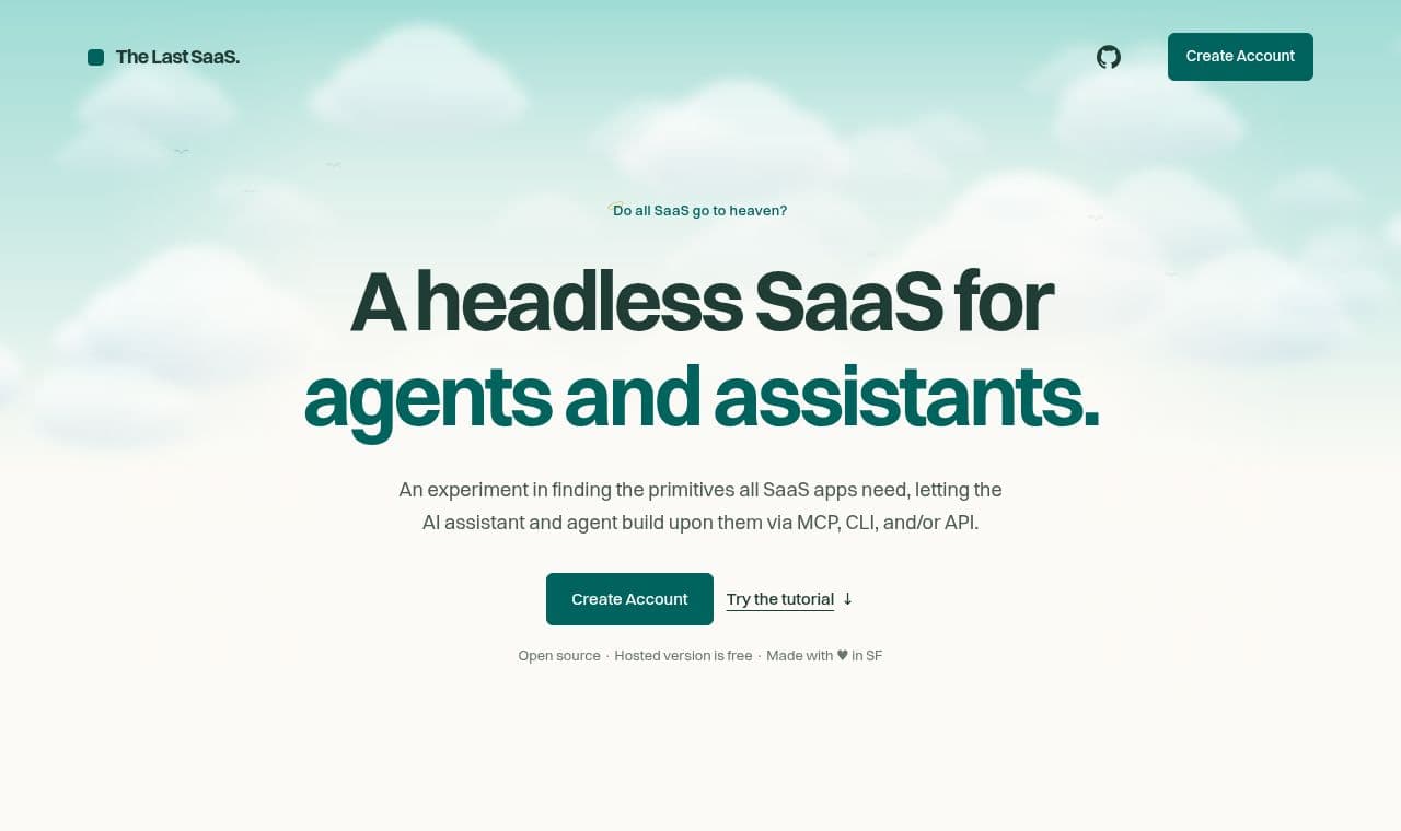 The Last SaaS 서비스 화면