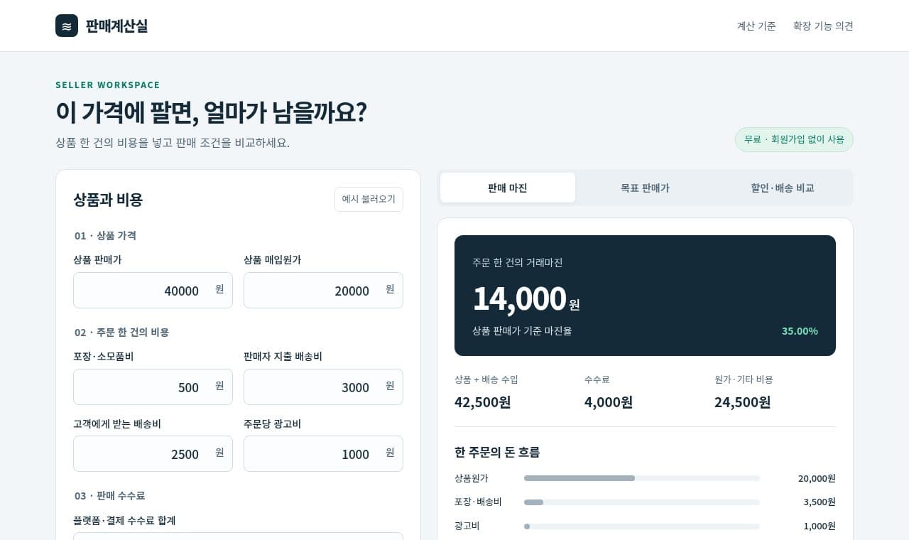 seller-margin-lab screenshot