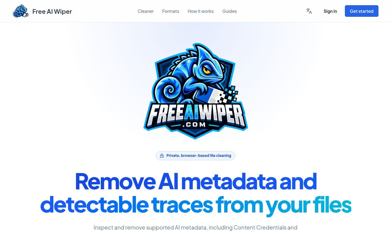 Free AI Wiper 서비스 화면