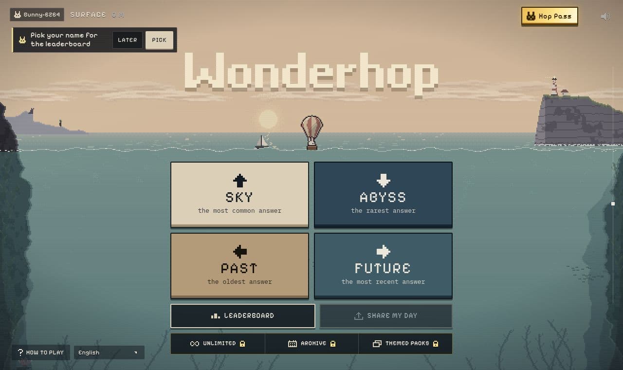 Wonderhop 서비스 화면