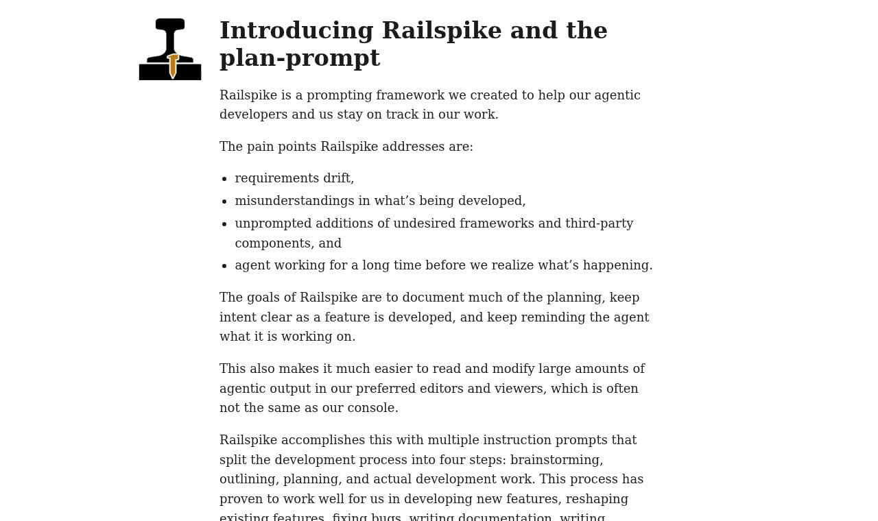 railspike 서비스 화면