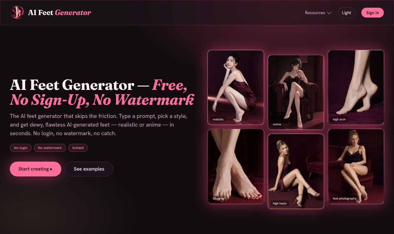 AI Feet Generator screenshot