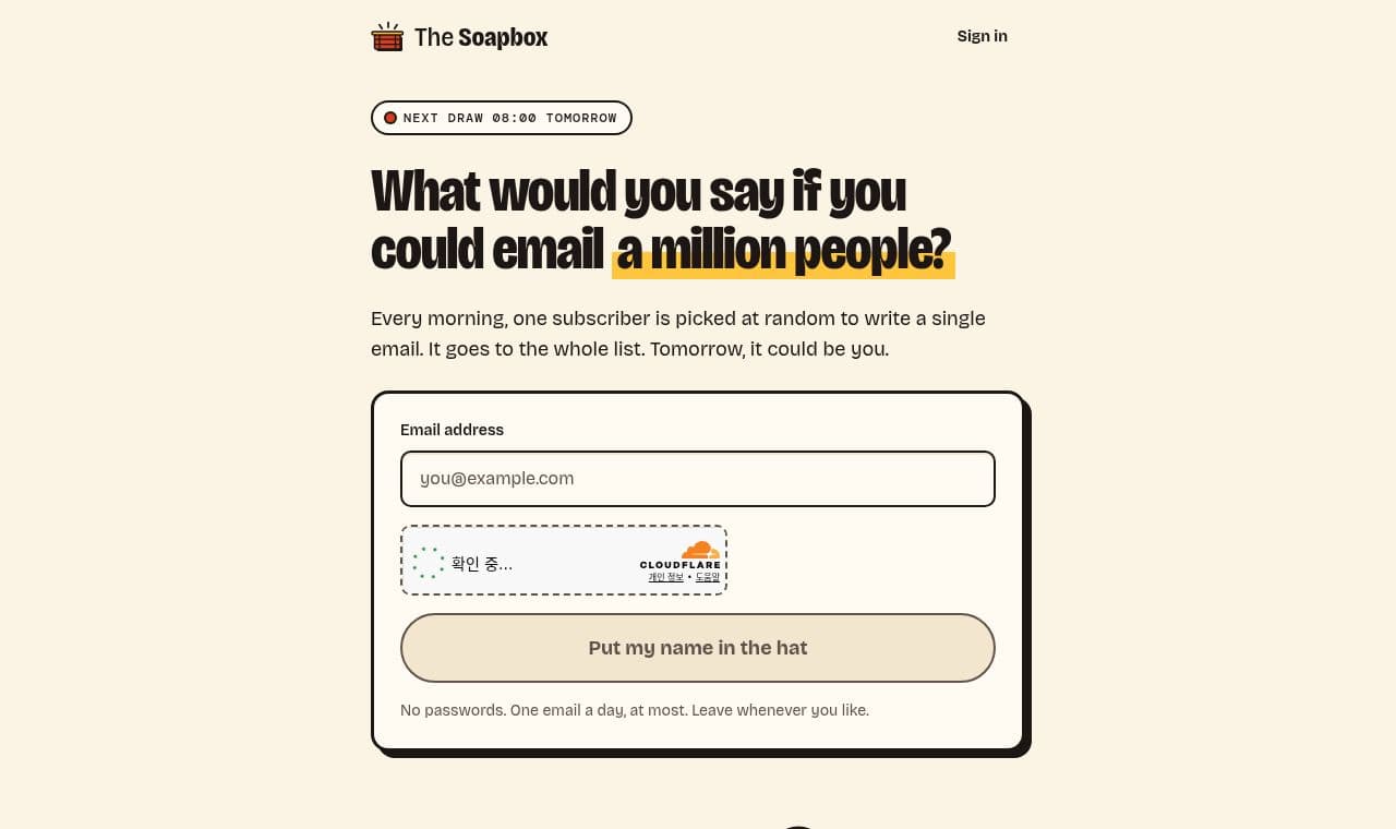 What will you say to 1M people? screenshot
