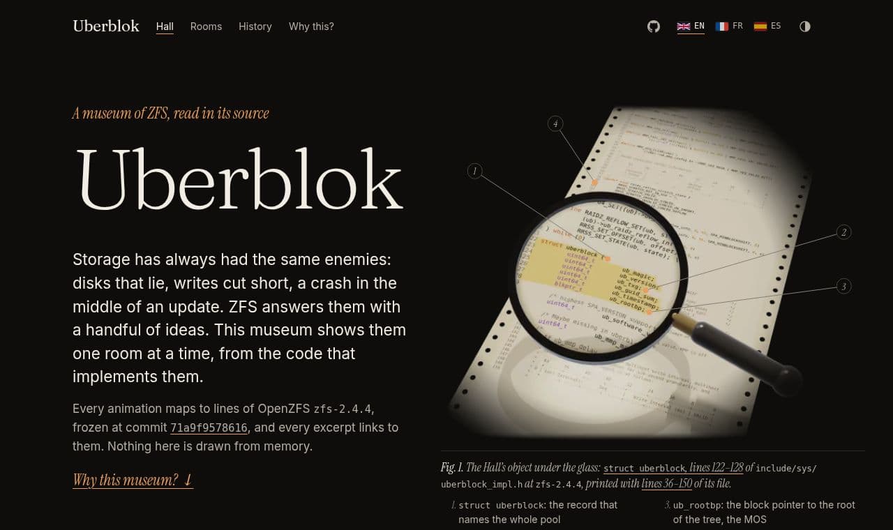 Uberblok 서비스 화면