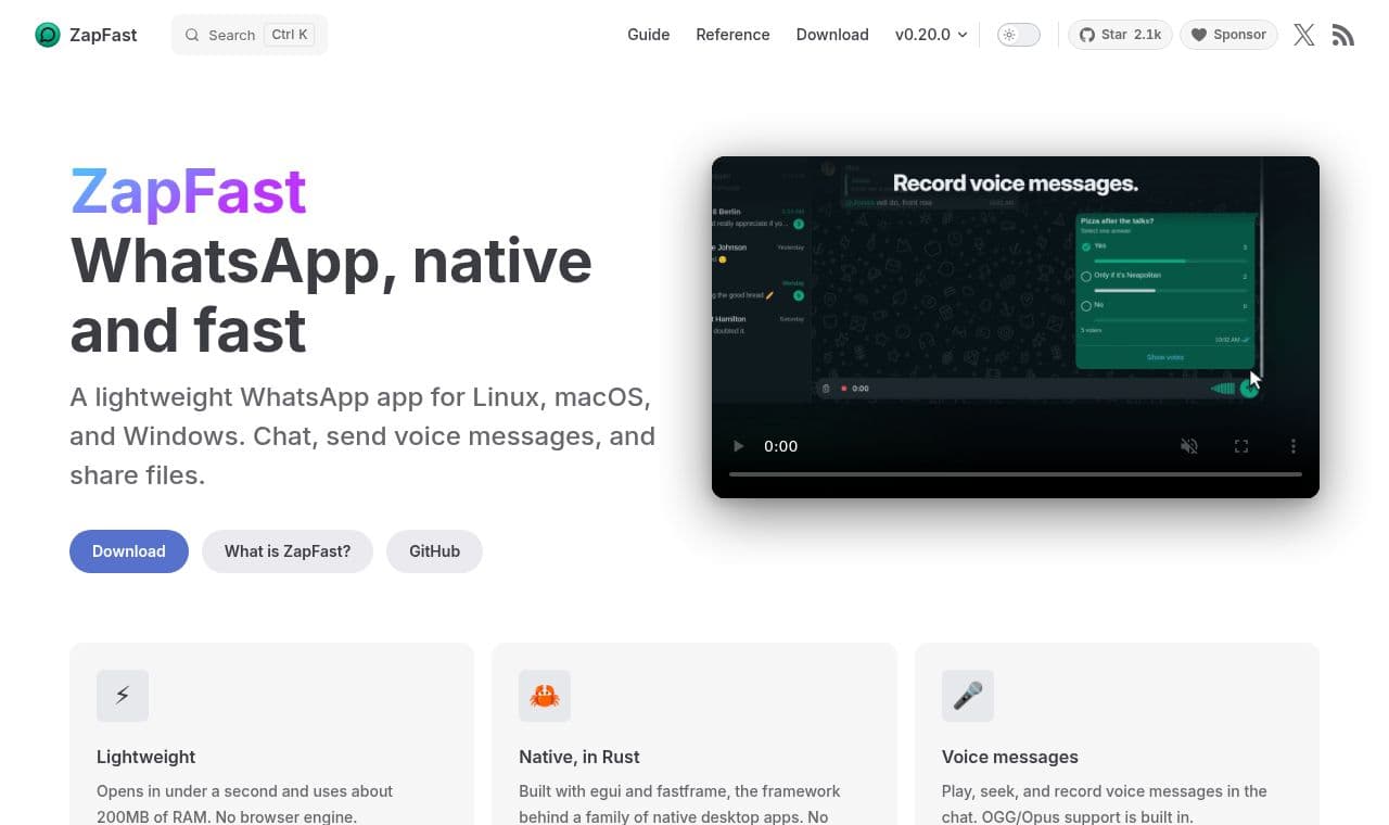 ZapFast screenshot