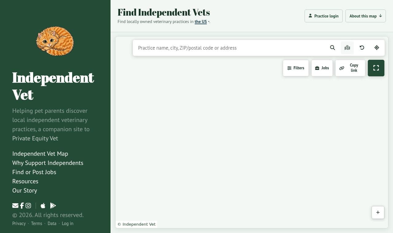 Independent Vet 서비스 화면