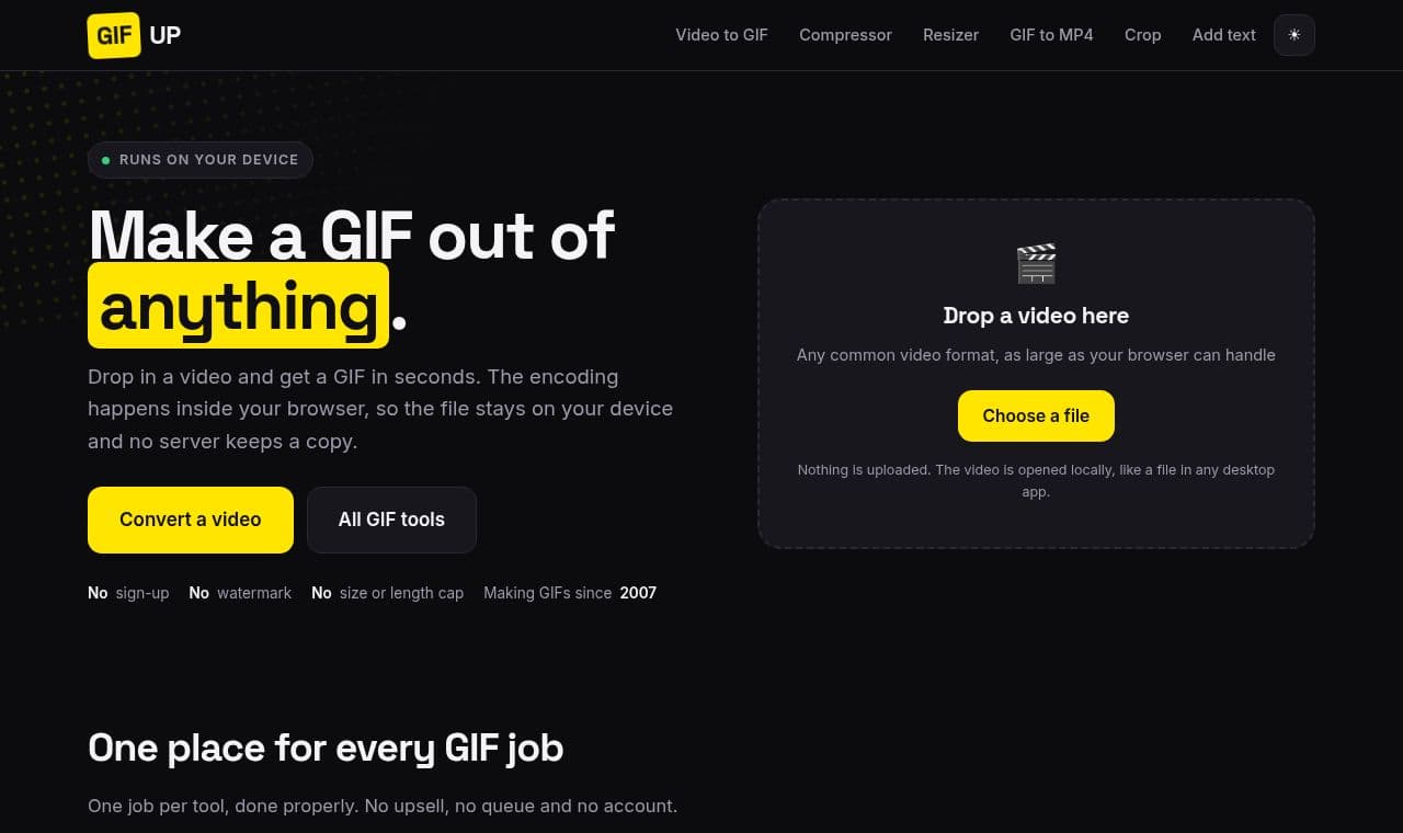 GIFUP screenshot