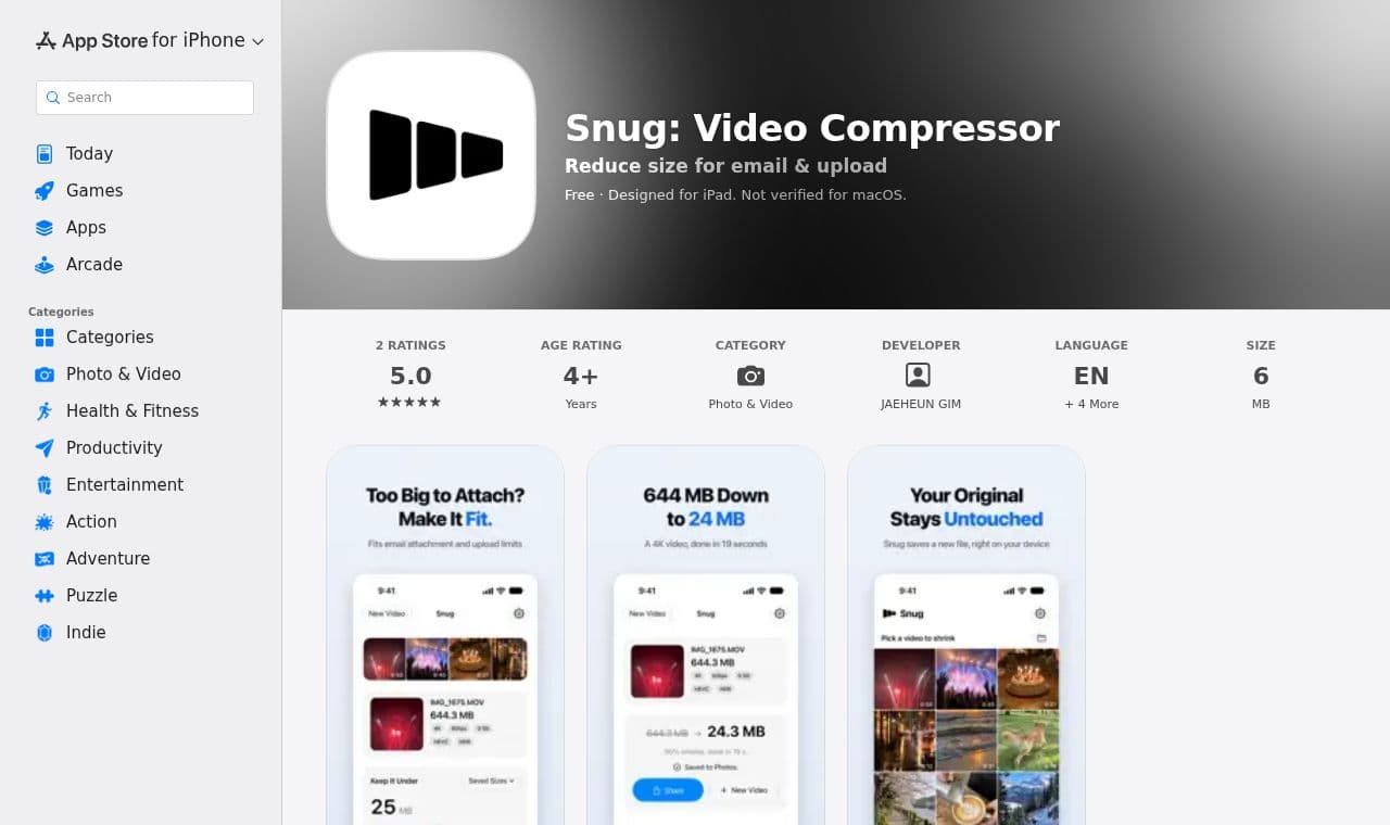 Snug screenshot