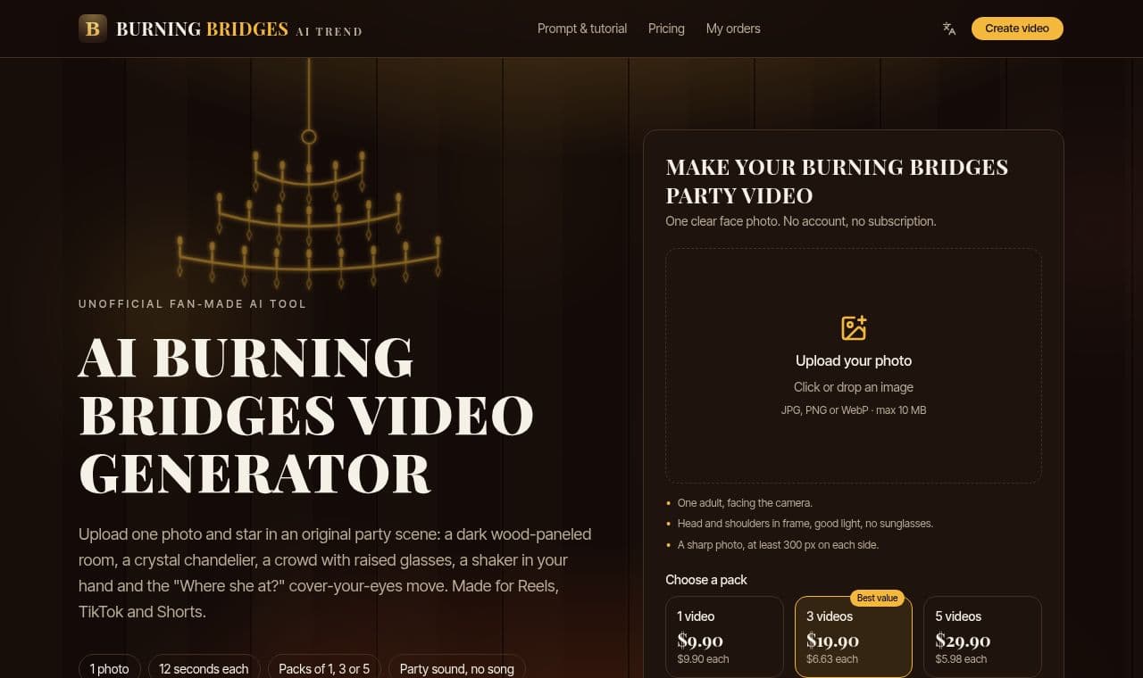 Burning Bridges AI Trend 서비스 화면