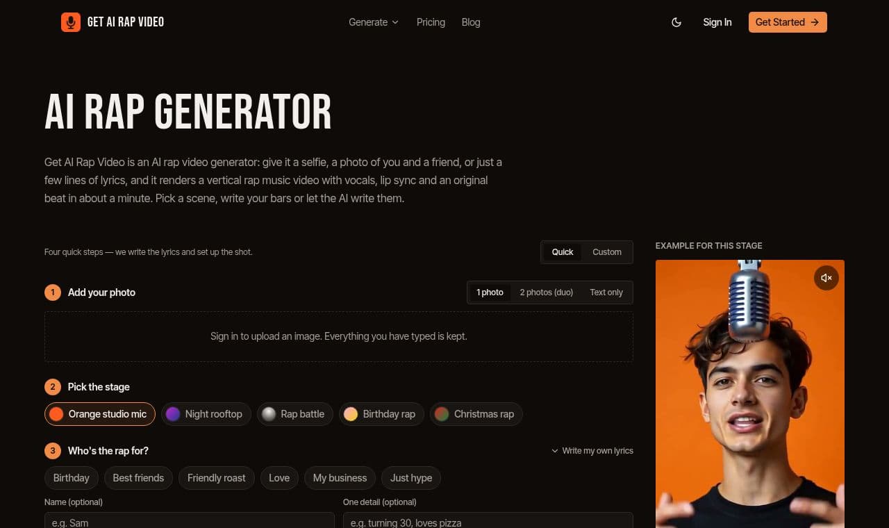 Get AI Rap Video screenshot