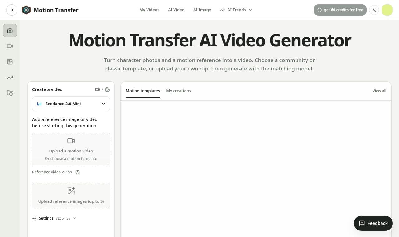 Motion Transfer screenshot