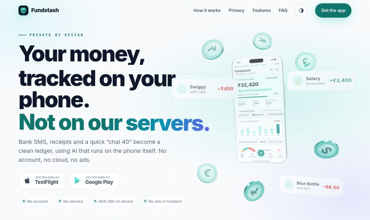 Fundstash screenshot