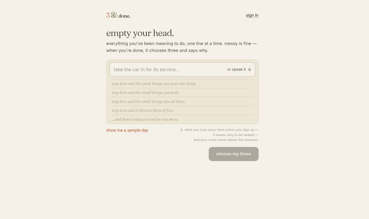3 & Done screenshot