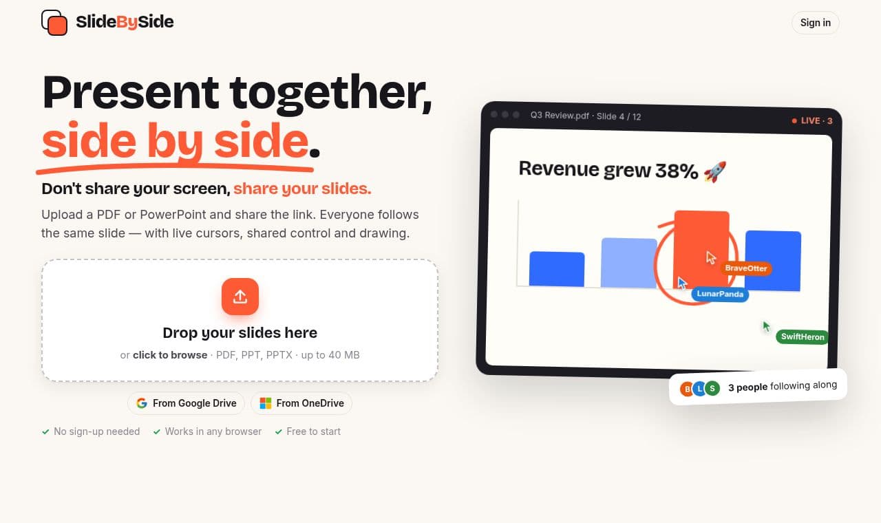 SlideBySide screenshot